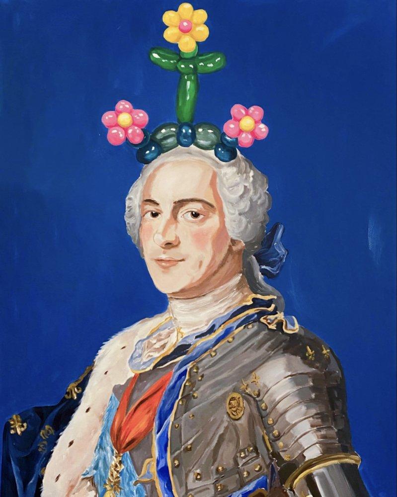 King Louis XV in Flower Balloon Crown