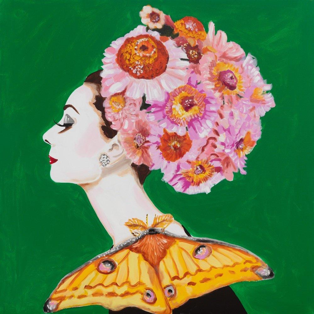 Audrey with Pink Coneflower Headdress