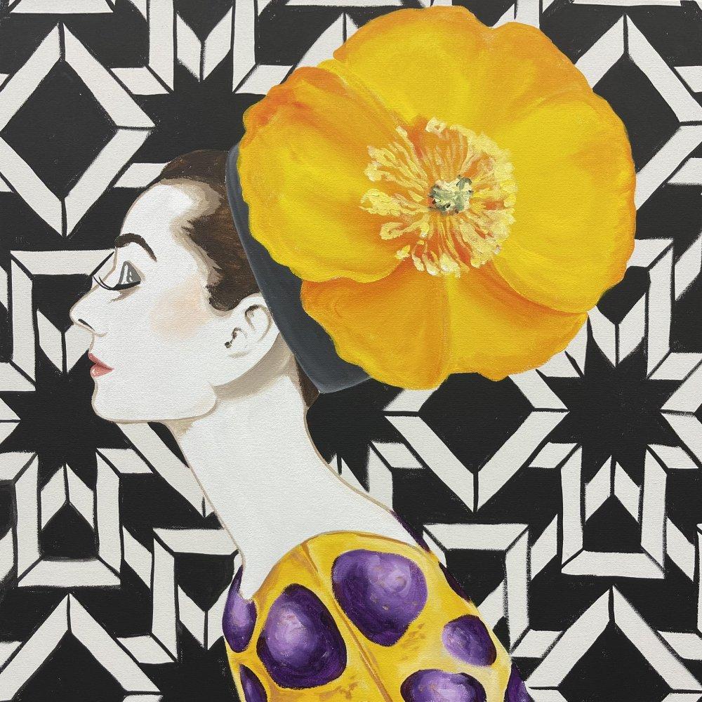Audrey with California Poppy Headdress