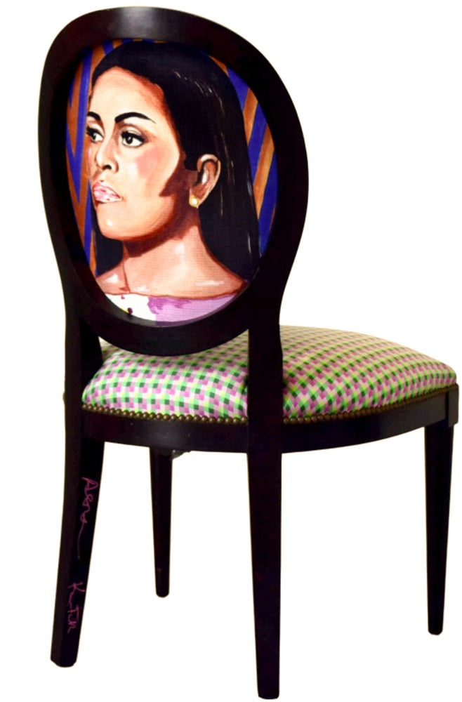 Ashley Longshore x Ken Fulk Dining Chair - Michelle Obama