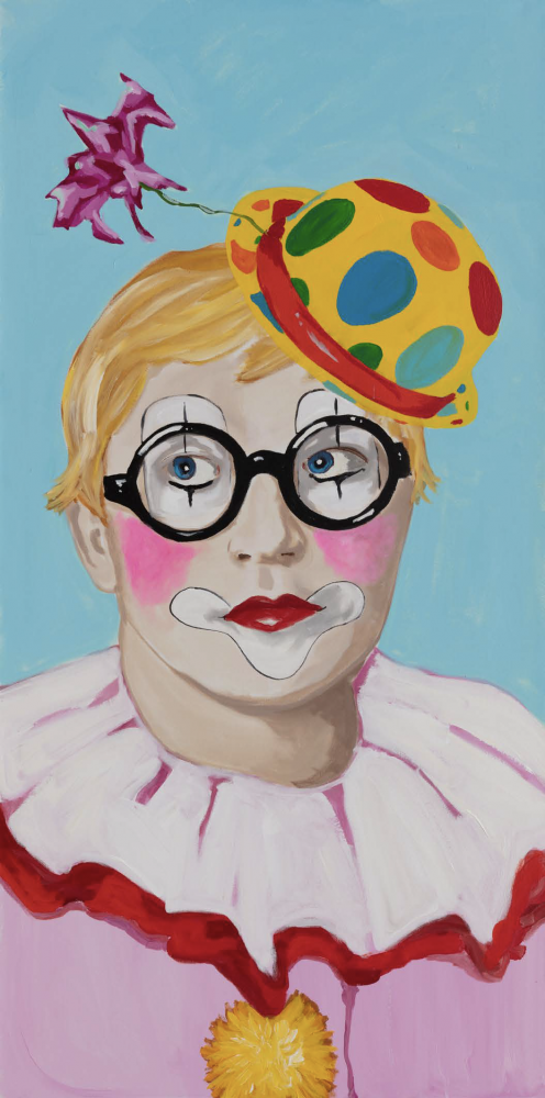 David Hockney as a Clown