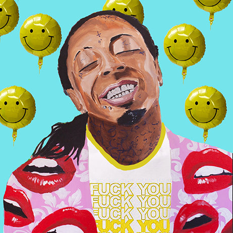 Lil Wayne with Smiling Balloons
