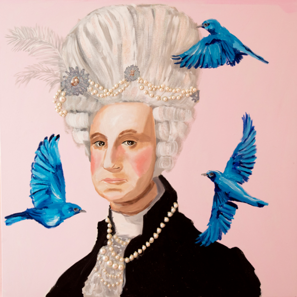 Georgina Washington with Blue Birds