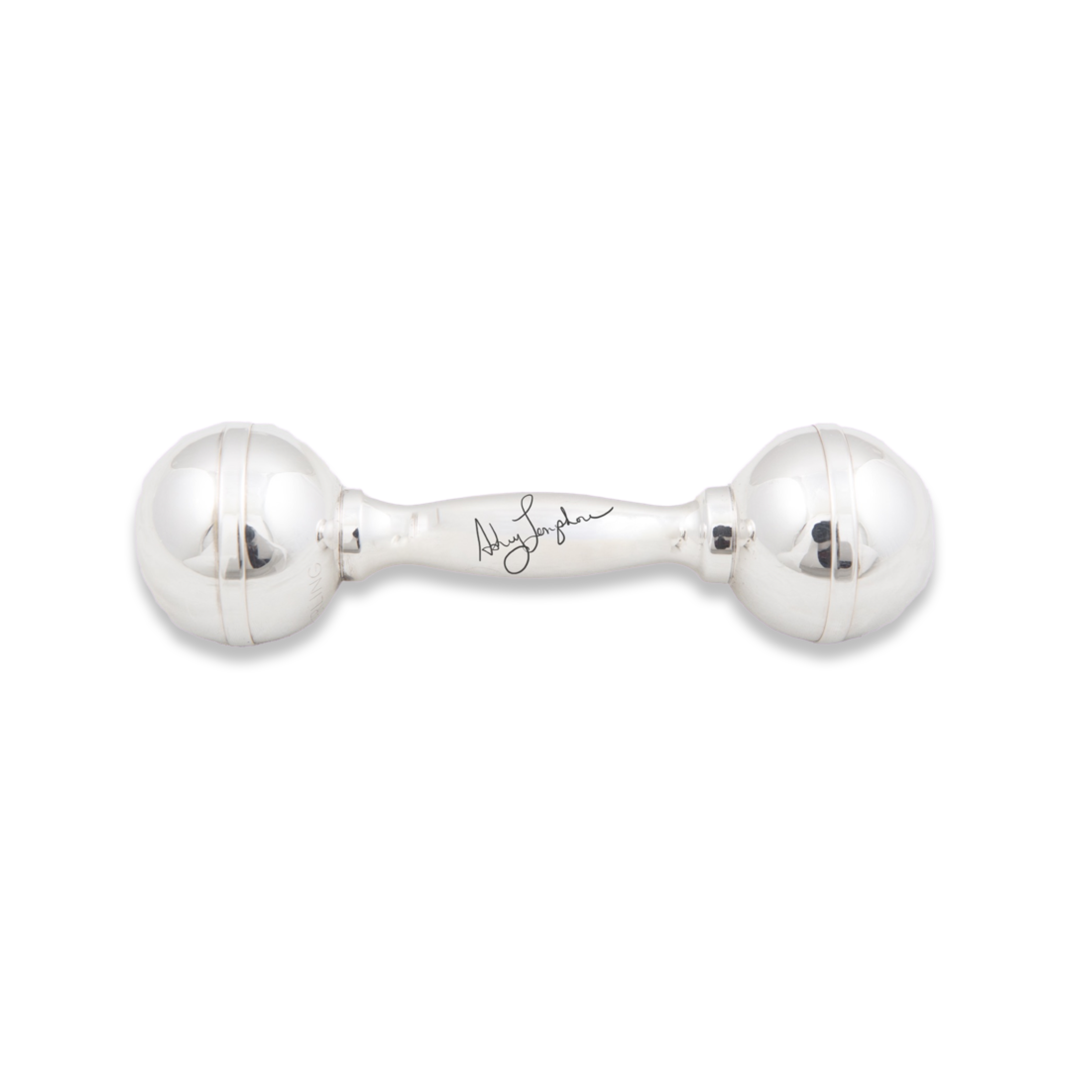 "Shooketh" Antique Silver Baby Rattle