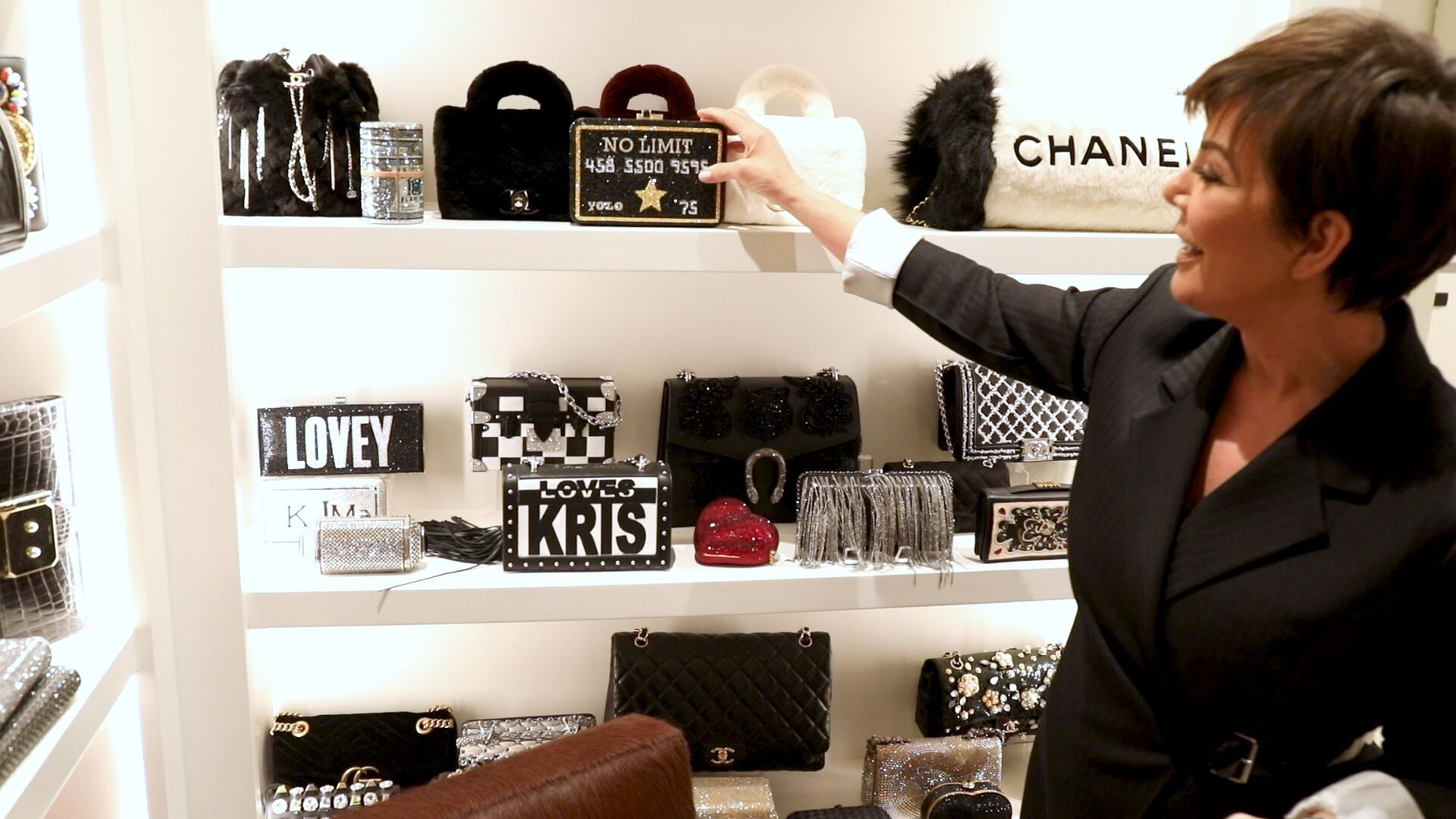 Ashley Longshore x Judith Leiber Yolo’ Black Card Bag With Hand-Painted Box